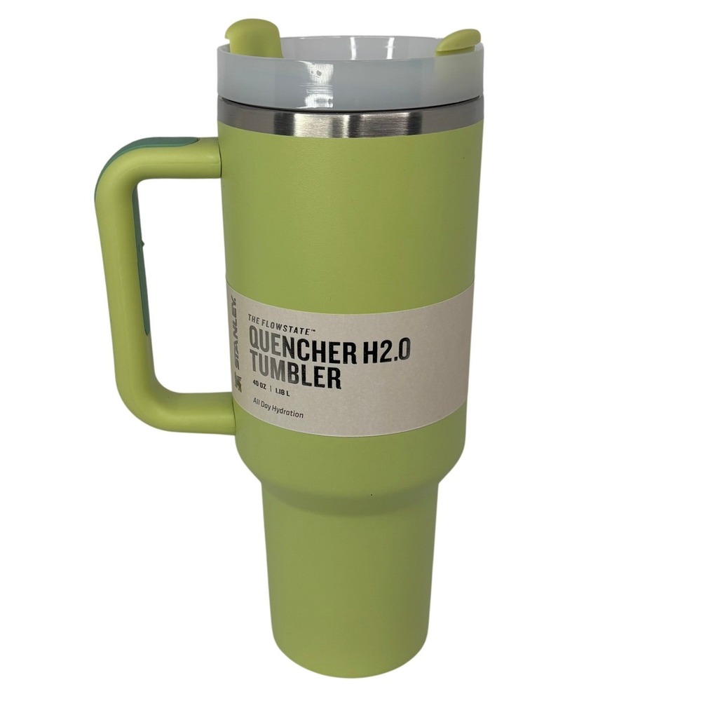 Stanley Quencher H2.0 40oz Tumbler FlowState Lime Green Travel Mug Cup Handle - Picture 5 of 10
